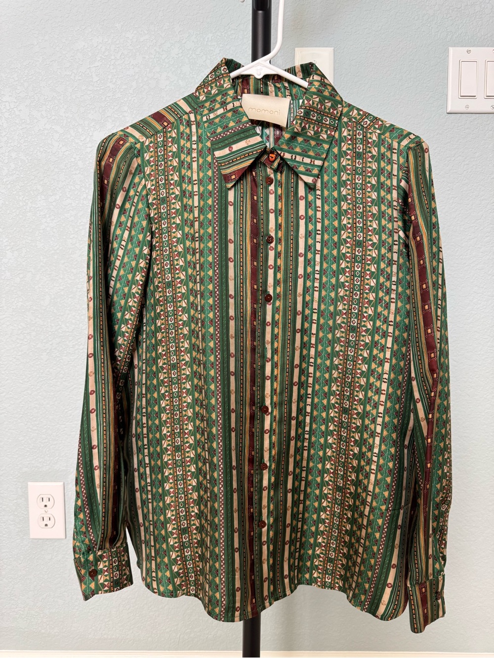 Momoni Green Patterned Blouse